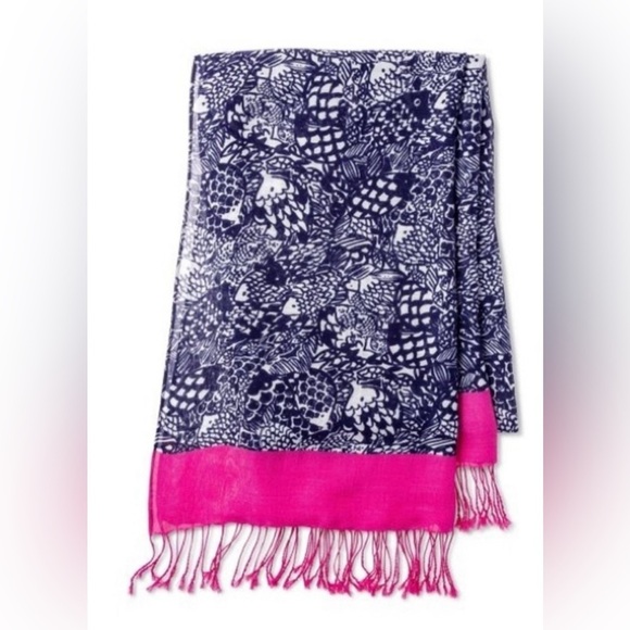 Lilly Pulitzer for Target Upstream Fringed Scarf (20th anniversary collection) - Picture 2 of 6